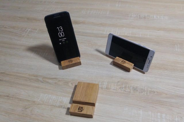 Wooden phone holders